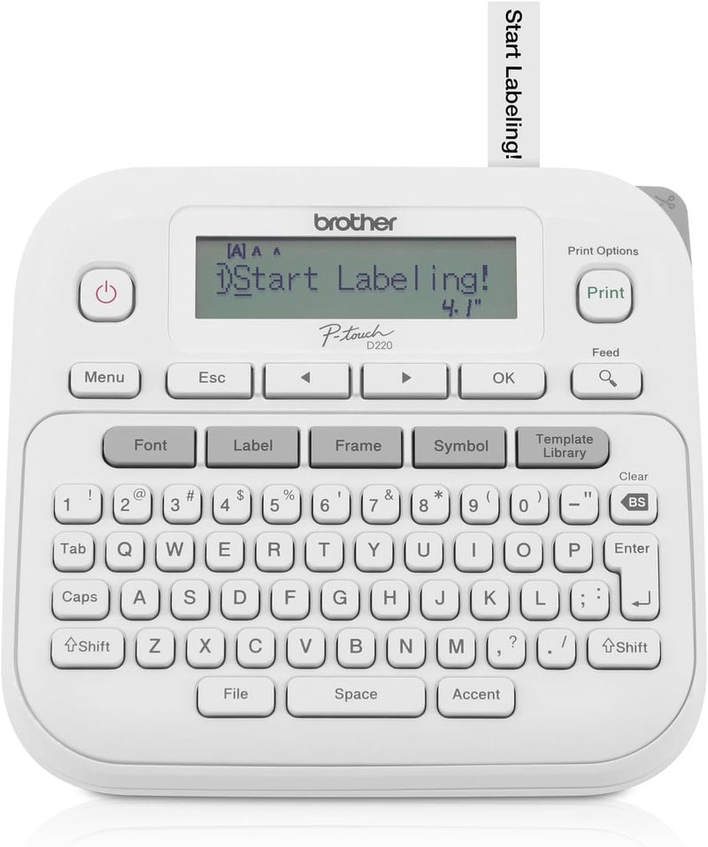 brother P-Touch Label Maker, PTD220, Thermal, Inkless Printer for Home & Office, Portable & Lightweight, QWERTY Keyboard, One-Touch Keys & 25 Pre-Set Label Templates Label Memory (Renewed Premium) - Image 1
